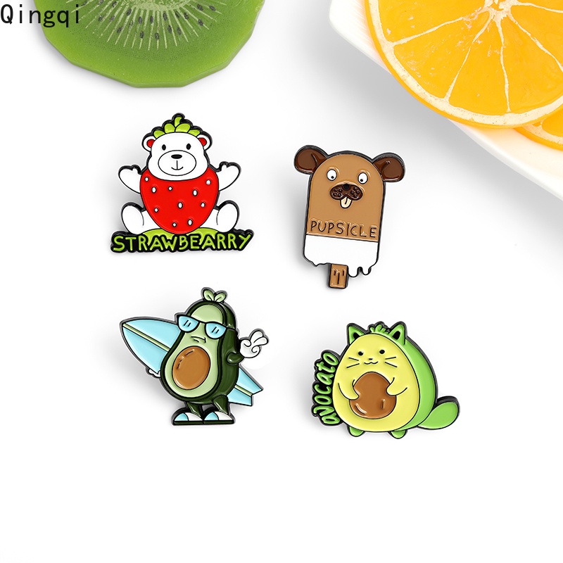 Ghim cài Miss Zoe hình cáo/mèo/gấu/nhím hoạt hình dễ thương thích hợp làm quà tặng