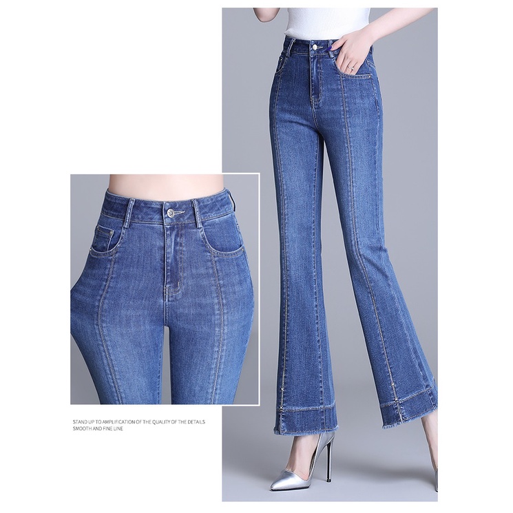 HB3203 Quần jean nữ dài ống loe hàng nhập
