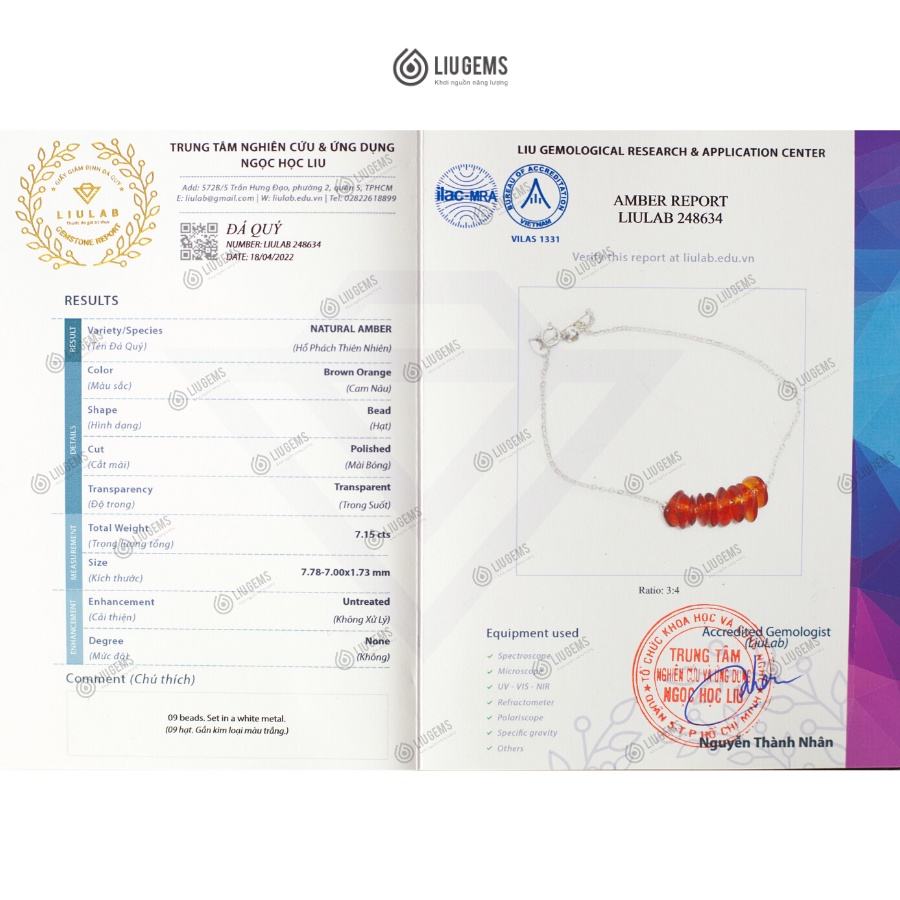 Lắc Tay Bạc 925 Nữ Liugems Kết Hợp Đá Thô Phong Thủy Tự Nhiên Handmade Mix Charm Bi Mini Size Nhỏ