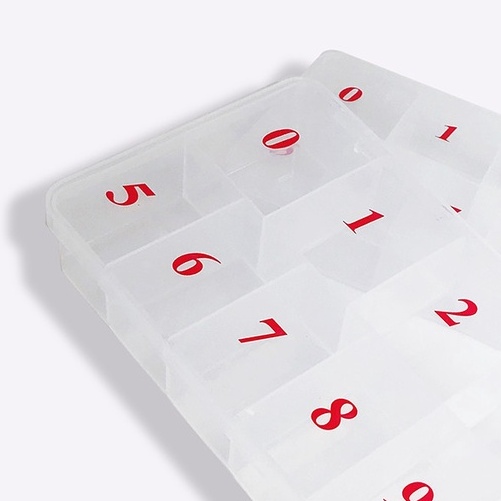 Hộp Đựng Móng Khay Để Phụ Kiện Nail 10 Ô ANGELICA HDM