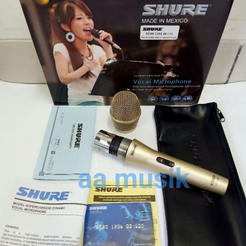 Cáp Mic Shure Ksm9 Gold Plus Swite On Off Ksm 9