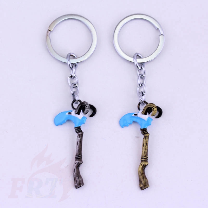 Móc khóa ❉DOTA 2 Keychain❉Games Weapon Guinsoo's Scythe of Vyse Pendants Keychain KeyRing