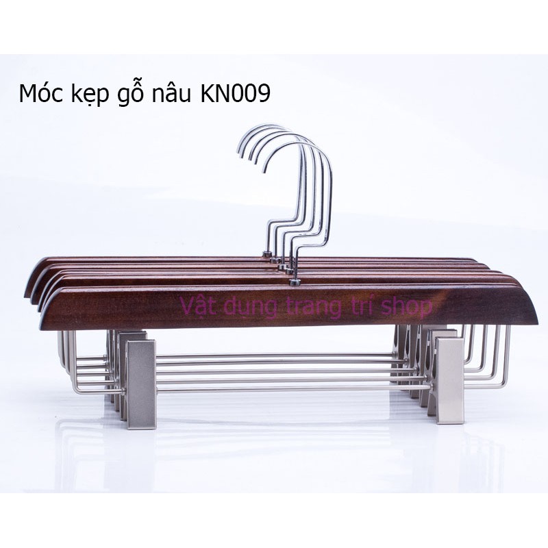 Móc kẹp gỗ nâu phủ mờ 35cm ( bộ 10 móc )