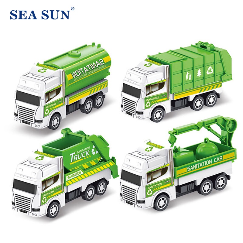 Mô hình đồ chơi SEA SUN TOYS xe tải/ xe chở rác độc đáo cho trẻ em