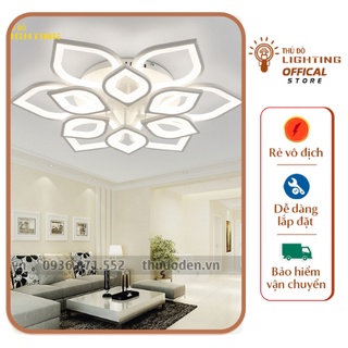 Đèn Ốp Trần Trang Trí Phòng Khách Mẫu Hoa Trà 2010 3 Chế Độ Sáng Bảo Hành 1 Năm MHD2010 12 Cánh Và 15 Cánh