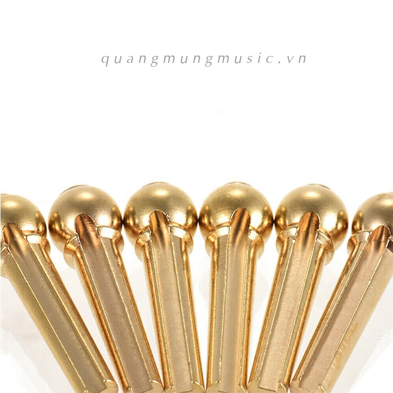 Bộ 6 Chốt Đàn Guitar Bằng Đồng Đúc Nguyên Khối Cao Cấp