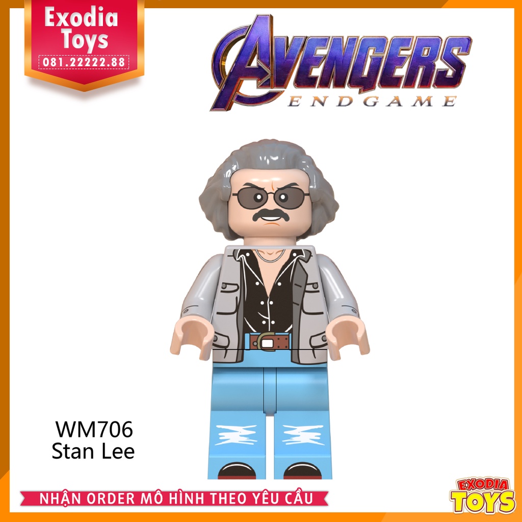 Xếp hình Minifigure Marvel Biệt đội siêu anh hùng Avenger Endgame - Đồ Chơi Lắp Ghép Sáng Tạo - WM6061