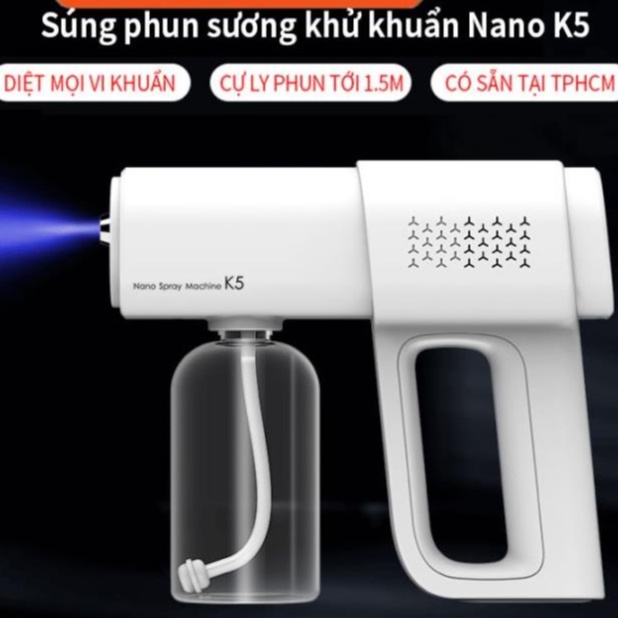 Súng Xịt Khuẩn, Khử Khuẩn, Khử Trùng Nano K5, K6X, Atomizer Dụng Cụ Phun Cồn Sát Khuẩn - Diệt Khuẩn Xịt Khuẩn GDDT