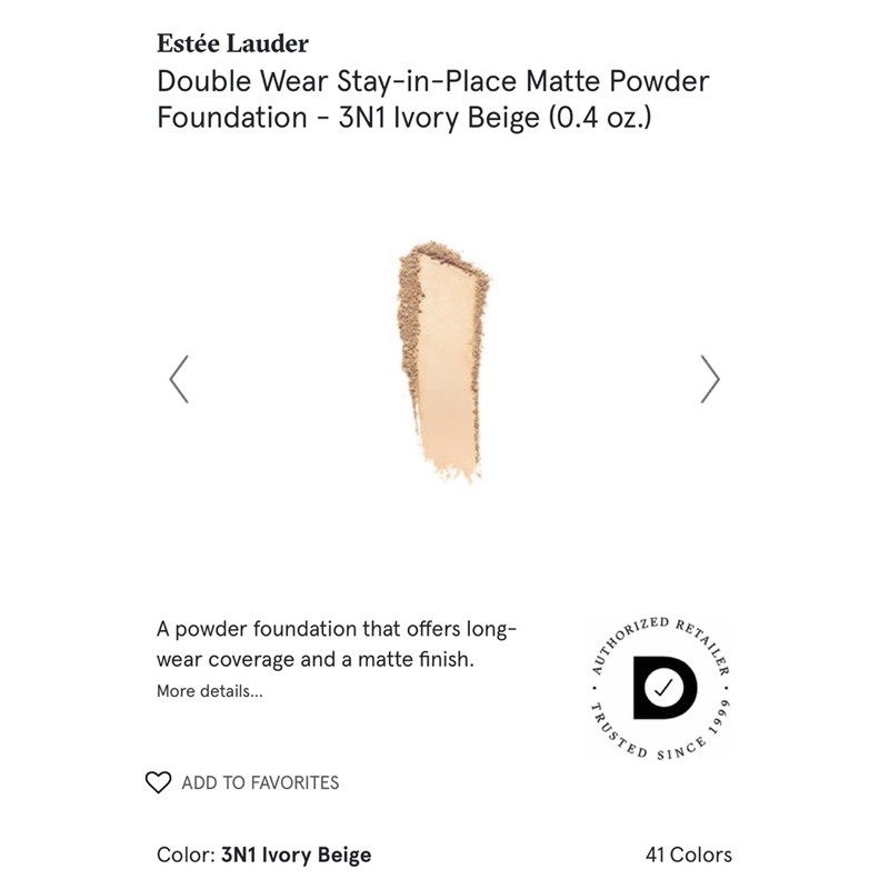 Estee Lauder - Phấn Nền Estee Lauder Double Wear Stay-In-Place Matte Powder Foundation 12g