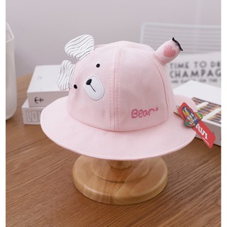 Mũ vành mặt gấu cho bé từ 3m-24m