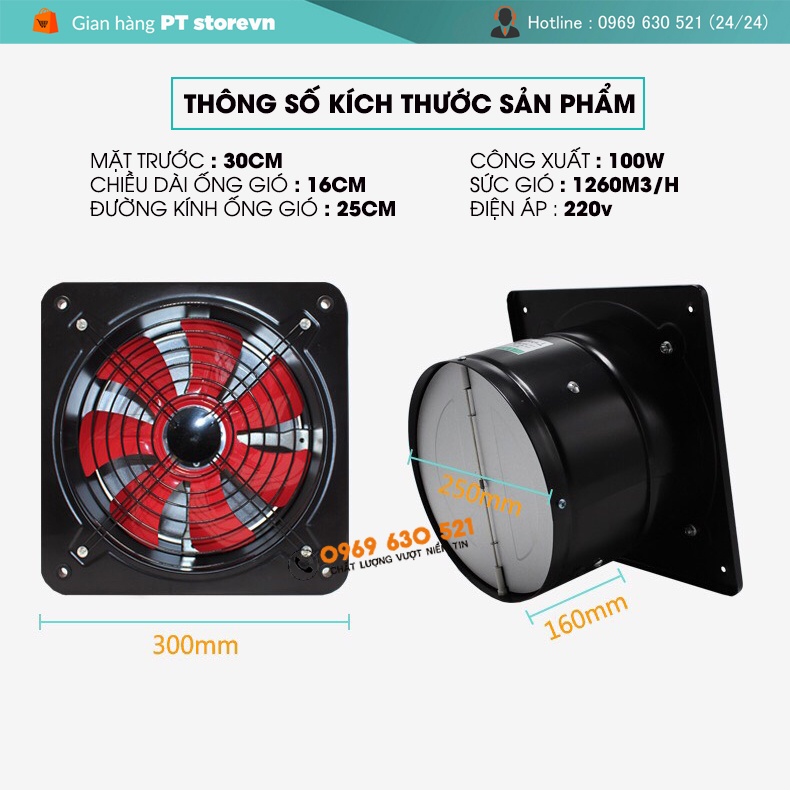 QUẠT HÚT GIÓ QUẠT THÔNG GIÓ Model : FD250, FD300 SỨC HÚT LỚN