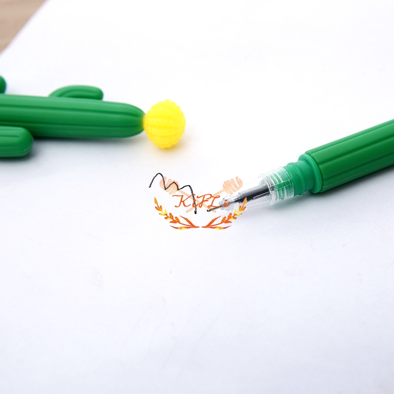 Bút mực gel thiết kế hình xương rồng mềm sáng tạo