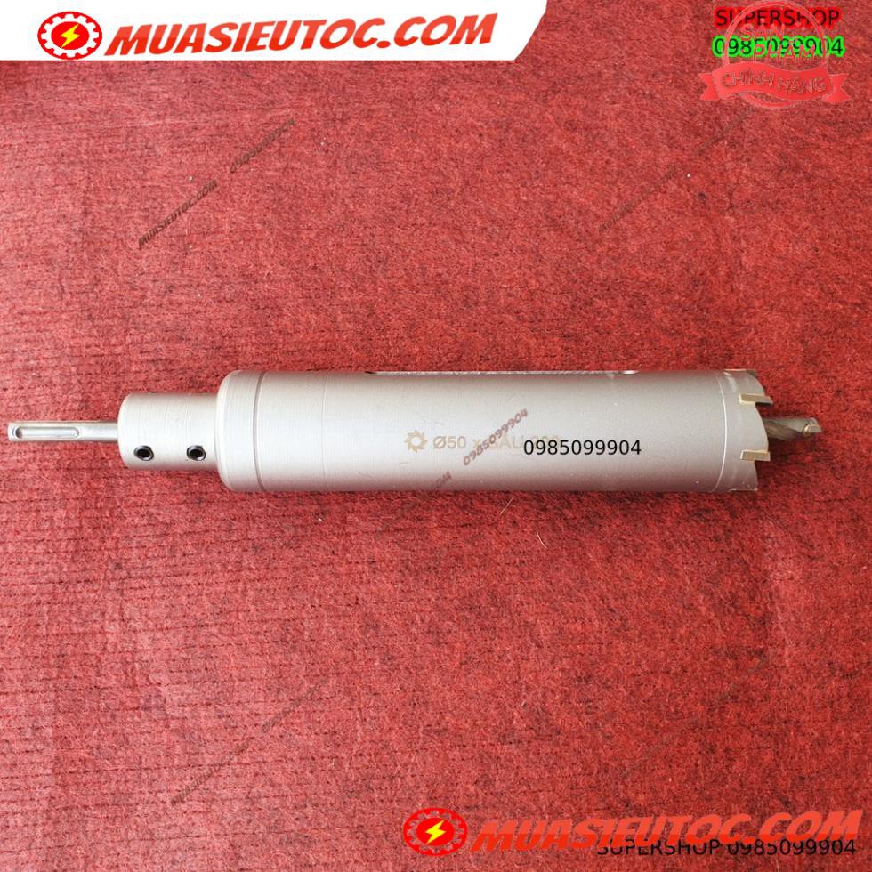 Mũi khoan rút lõi khoét tường gạch sâu Phi 50 x 200 mm không khoan bê tông, không khoan chế búa