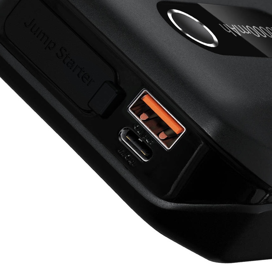 Bộ kích bình ắc quy ô tô Baseus CRJS03-01 kiêm sạc dự phòng 12000mAh, max 1000A chính hãng cho xe máy, mô tô, điện thoại