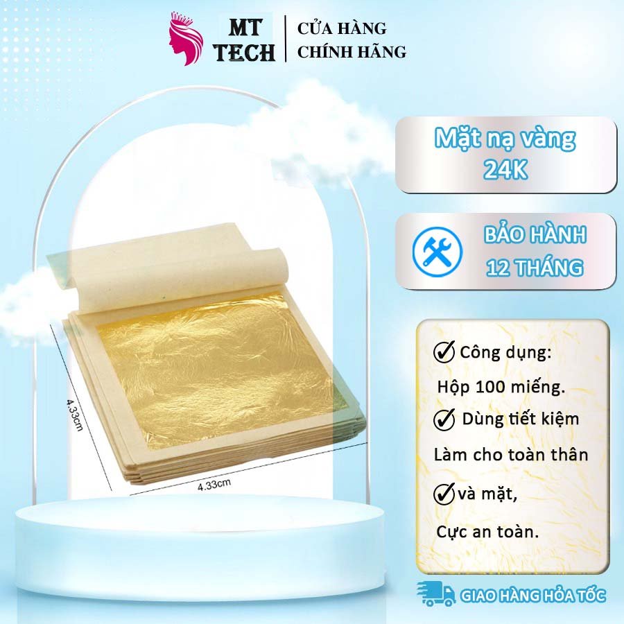 Vàng Miếng 24k Giáp Mặt Massage Mặt Trắng Da Mờ Thâm, Làm Cho Toàn Thân Và Mặt Hàn Quốc