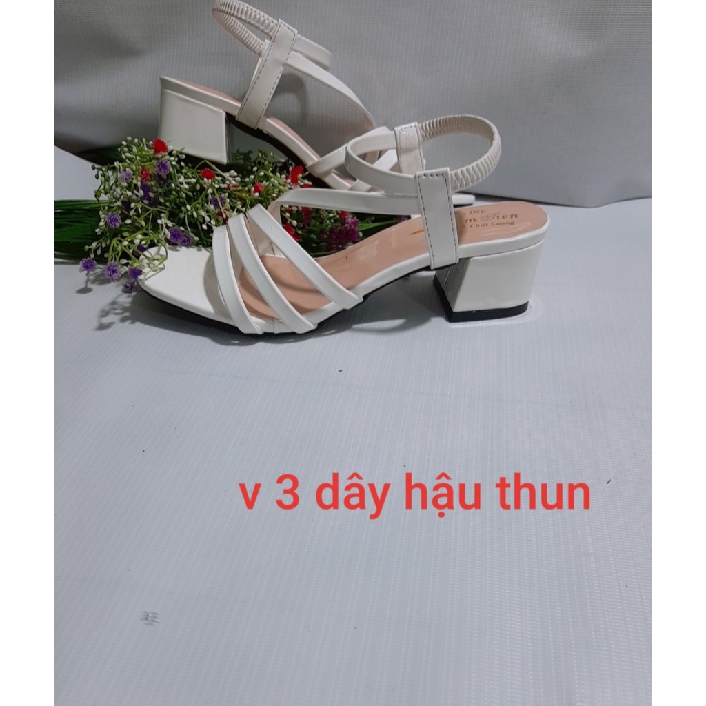 Giày Sandal Nữ Cao Gót CẨM TIÊN 2P-9P  Mũi Vuông Thời Trang Sang Trọng