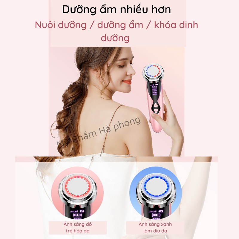 Máy Điện Di Tinh Chất Máy Đẩy Tinh Chất Mát Sa Mặt  Máy Massage Mặt Cầm Tay Ion - Mát Xa Nâng Cơ ( Mẫu 2021 )