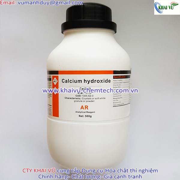 Calcium hydroxide Ca(OH)2 tinh khiết Xilong chai 500g canxi hidroxit