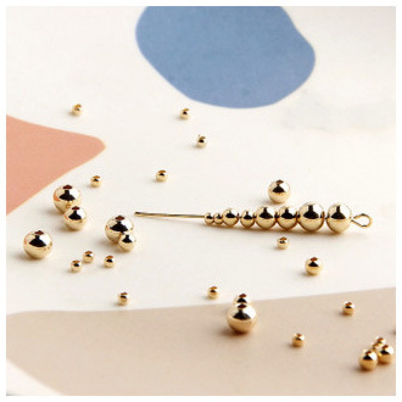 Phụ kiện trang sức hạt mạ vàng nhiều kích cỡ