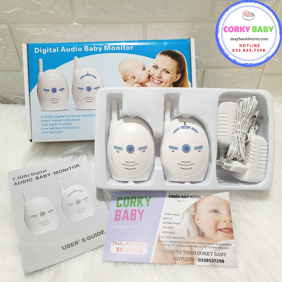 Máy báo khóc không dây Corky Baby mbk00 - Giao tiếp 2 chiều với bé