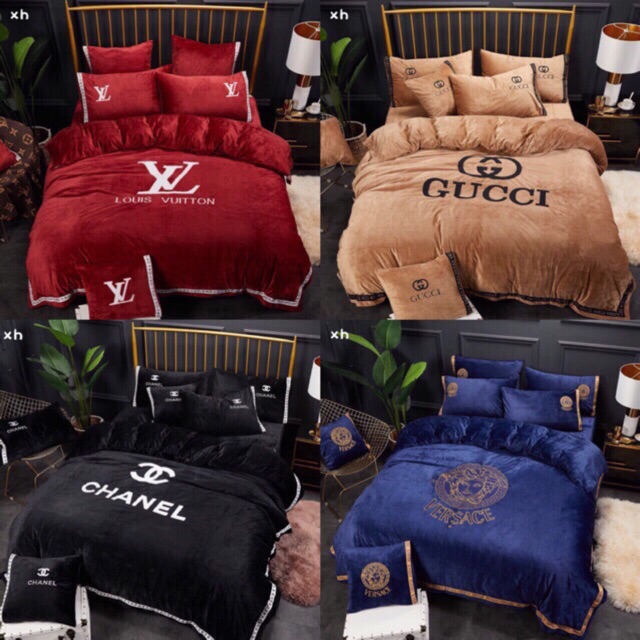 FREESHIP 99K TOÀN QUỐC_Set chăn ga gối nỉ nhung thương hiệu cao cấp 6 món ( chọn mẫu).