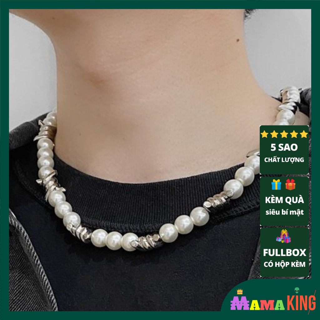 DÂY CHUYỀN BI TRẮNG KÈM MÓC MAMA KING
