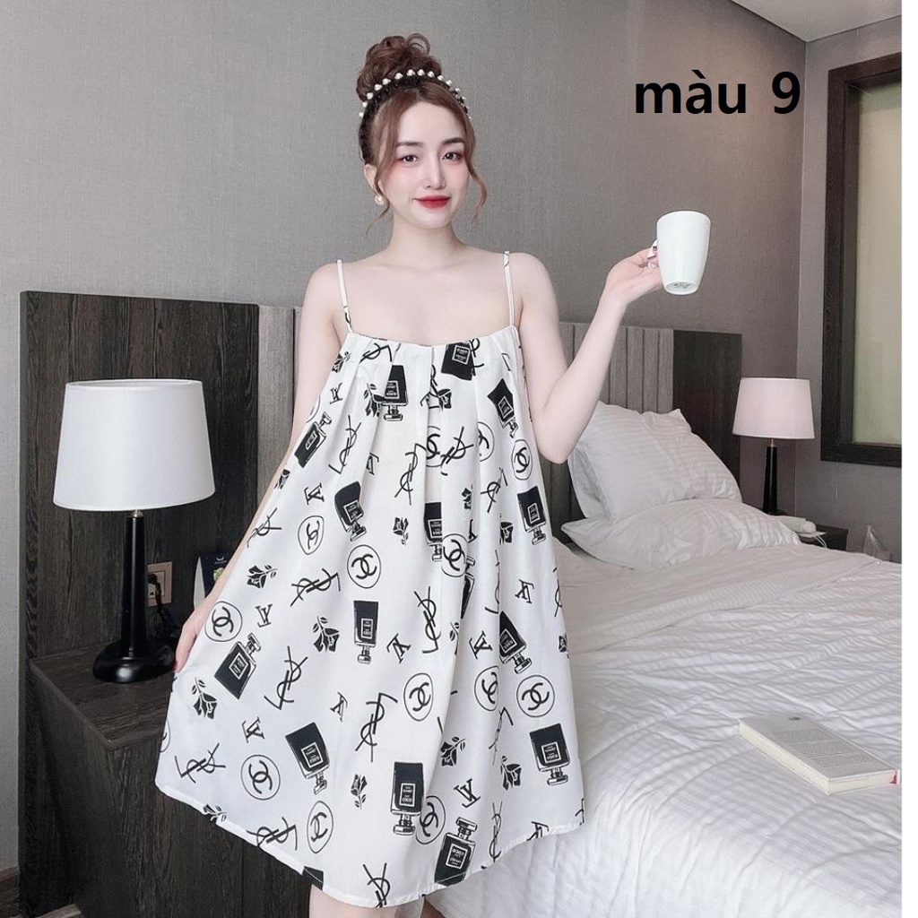 Đầm ngủ sexy, Chất Mango siêu mát dáng siêu xinh bigsize