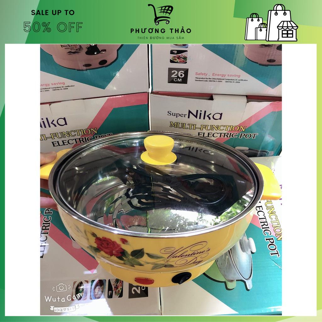 Nồi lẩu điện COOKING POT chiên, xào, nấu mỳ, nấu lẩu kích thước 26cm siêu rẻ giá tốt (giao màu ngẫu nhiên)