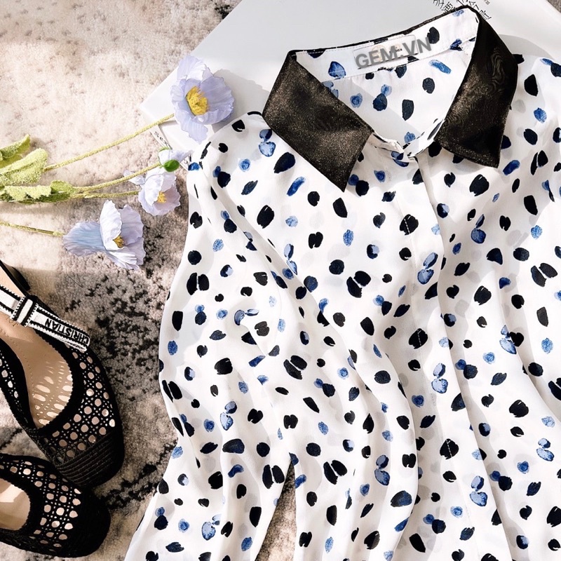 Áo sơ mi công sở bigsize hoạ tiết độc lạ không đụng hàng chất đẹp mát dễ mặc - GEM Fashion