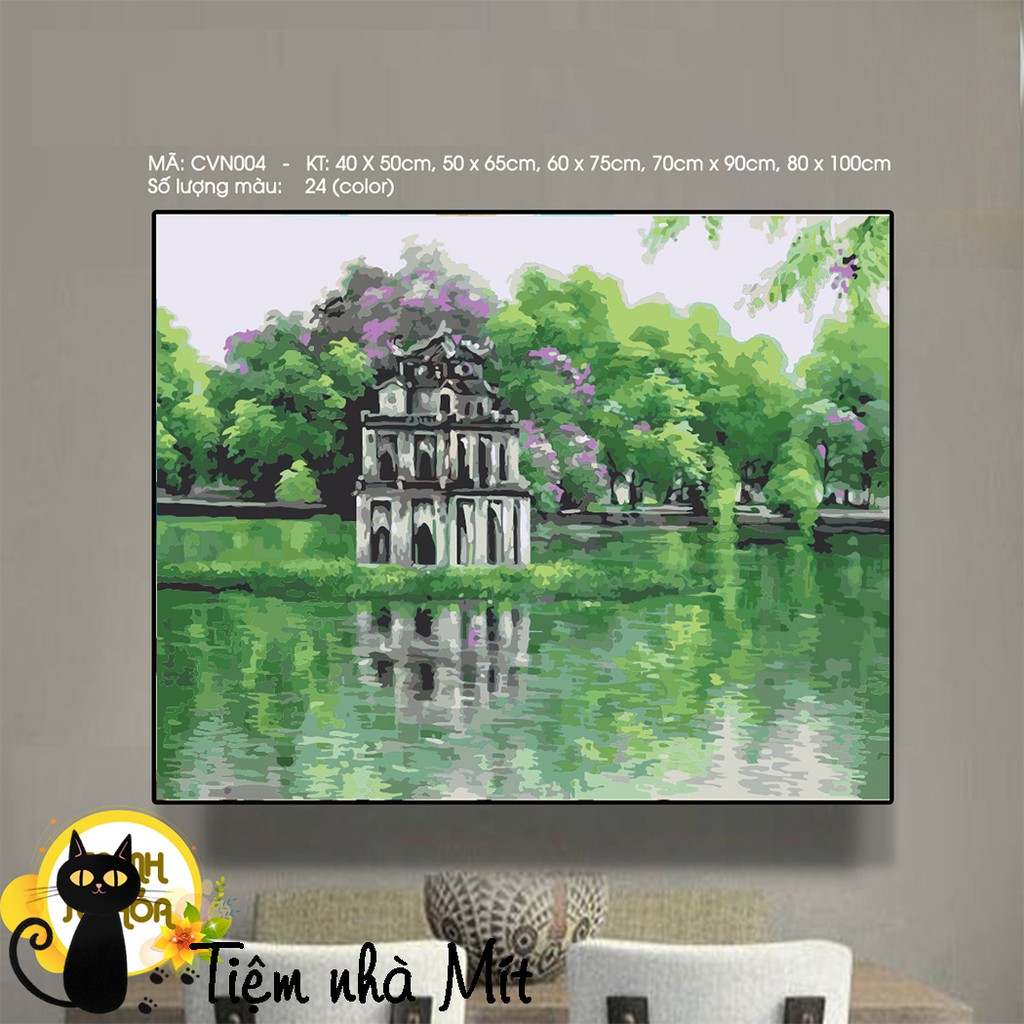 Tranh Sơn Dầu Số Hóa Tự Tô Màu Tiệm Nhà Mít Chủ Đề Phong Cảnh Việt Nam Các Mẫu Đẹp Nhất, Căng Khung Sẵn Kèm Sơn Bóng | BigBuy360 - bigbuy360.vn