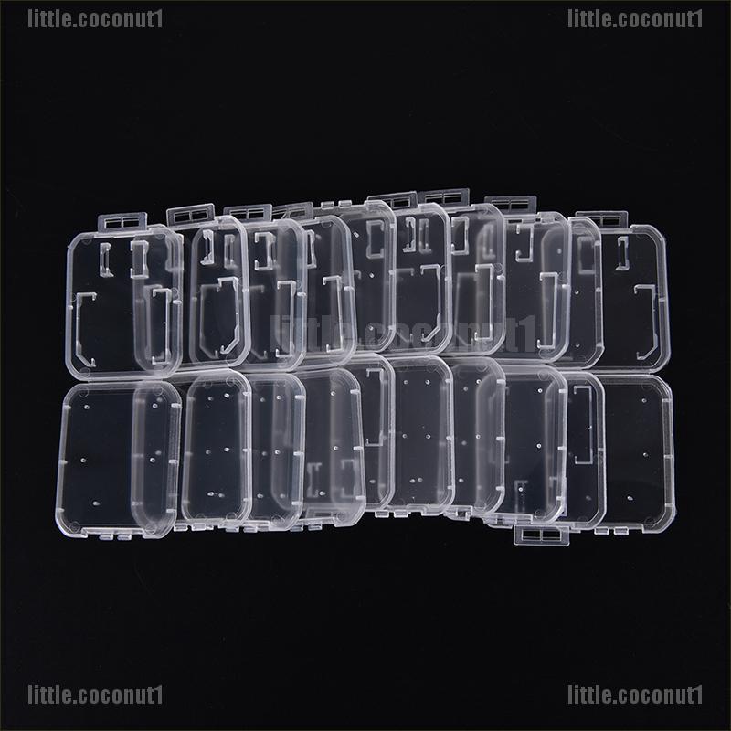 Bộ 10 Hộp Nhựa Trong Suốt Đựng Thẻ Nhớ Sdhc Sdxc