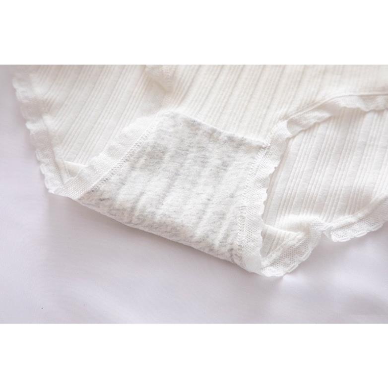 ❤️ ❤️Quần Lót Nữ Cotton Gân Tăm Hoa Hồng Thời Trang Dễ Thương 0136❤️ ❤️