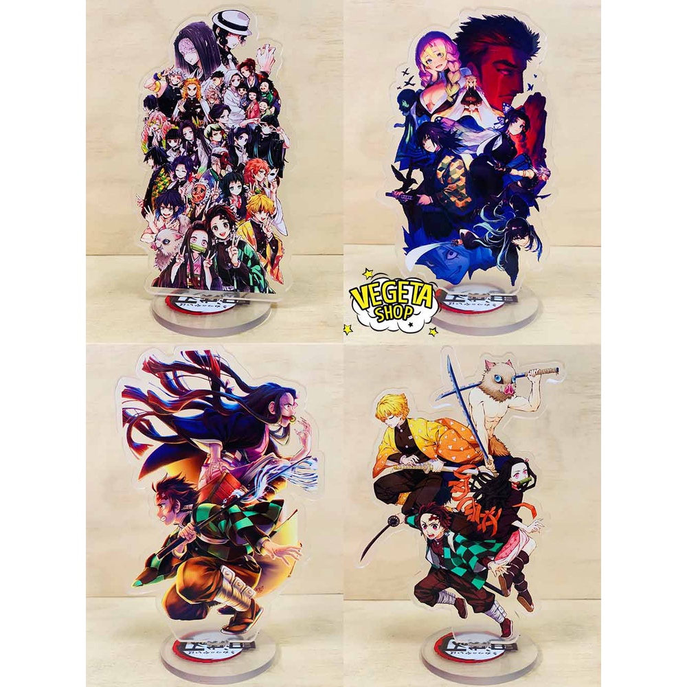 Mô Hình Tượng Standee Acrylic Mica 2 mặt Thanh Gươm Diệt Quỷ - Kimetsu No Yaiba - Tanjiro Nezuko Zenitsu Rengoku Shinobu