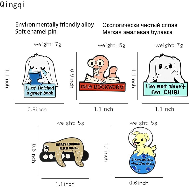 Ghim cài áo Miss Zoe hình động vật hoạt hình đáng yêu