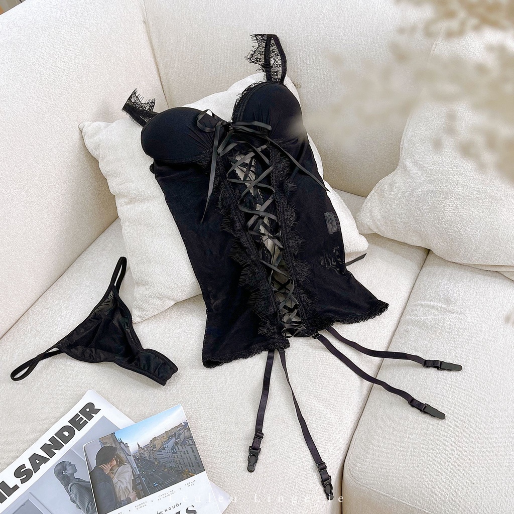 BỘ NGỦ BODYSUIT DÂY ĐAN CỰC TÔN DÁNG LEULEU.LINGERIE