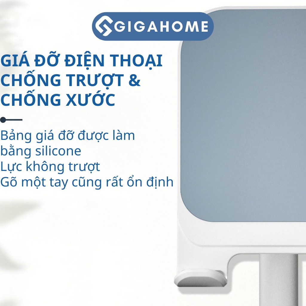 Giá Đỡ Điện Thoại, Máy Tính Bảng Để Bàn GIGAHOME Điều Chỉnh 45 Độ, Có Khay Để Đồ 8996