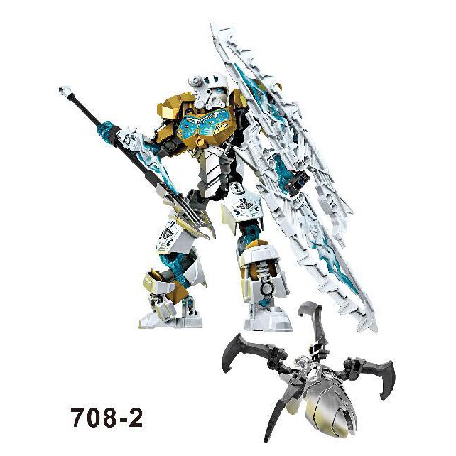 Bộ Xếp Hình Bionicle KSZ 708-2 Lắp Ráp Mô Hình Thần Băng Kopaka 97 Chi Tiết