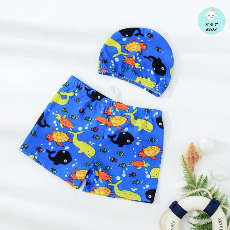 (xả) sét đồ bơi ,quần bơi,mũ bơi,cho bé trai 6-16kg