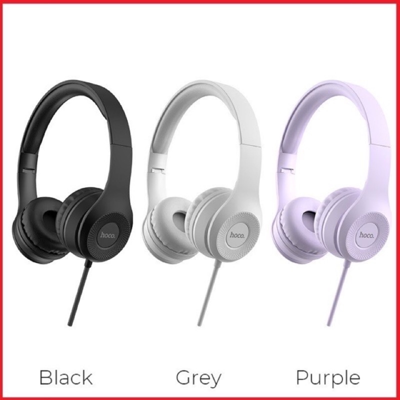 Tai nghe chụp tai có míc chân 3.5mm HOCO W21 dùng cho ĐT laptop tablet táo tab