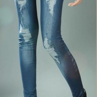 Quần Legging Giả Jean Rách