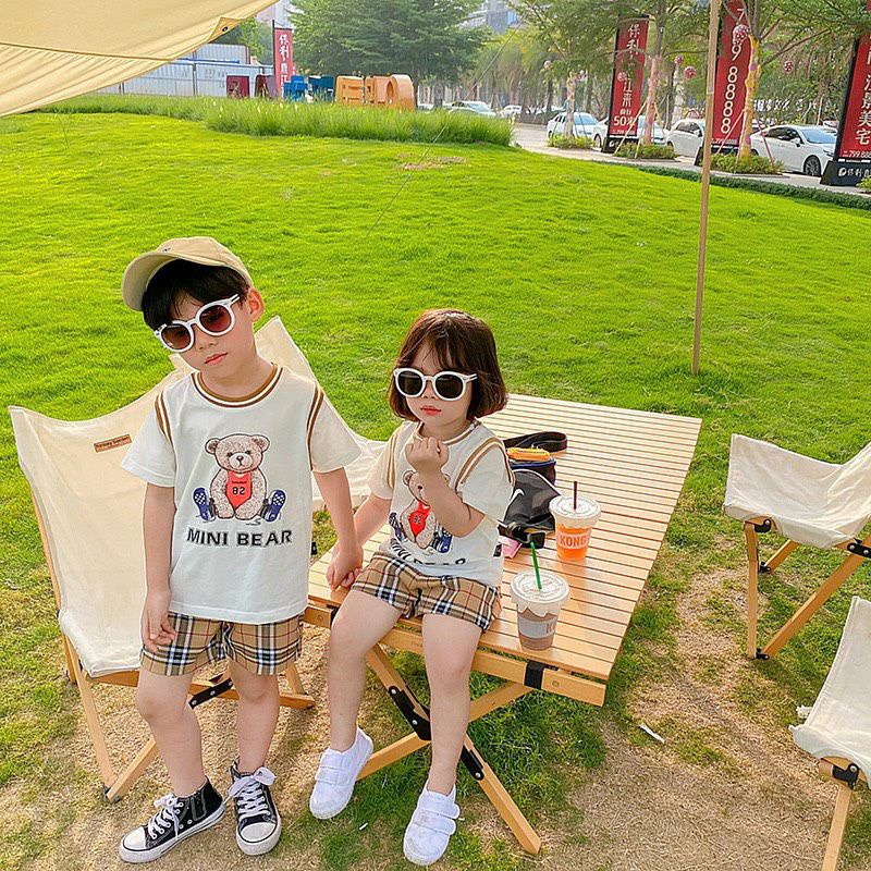 Mới | Bộ MINI BEAR phối sọc vàng xanh siêu đẹp sắc nét cho bé yêu 8-18kg