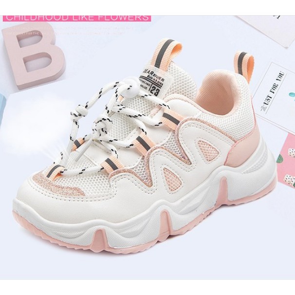 Giày thể thao xuất khẩu cho bé gái giày trẻ em đẹp siêu êm chân thiết kế thoáng khí phong cách Hàn Quốc