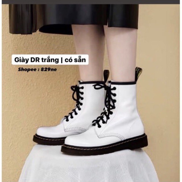 sẵn/ BOOT Trắng da siêu đỉnh. ĐẶT GIAO LUÔN / boot dr ♥︎ giày trắng dr 😘 DA CHUẨN XỊN LOẠI 1 không bong tróc | BigBuy360 - bigbuy360.vn