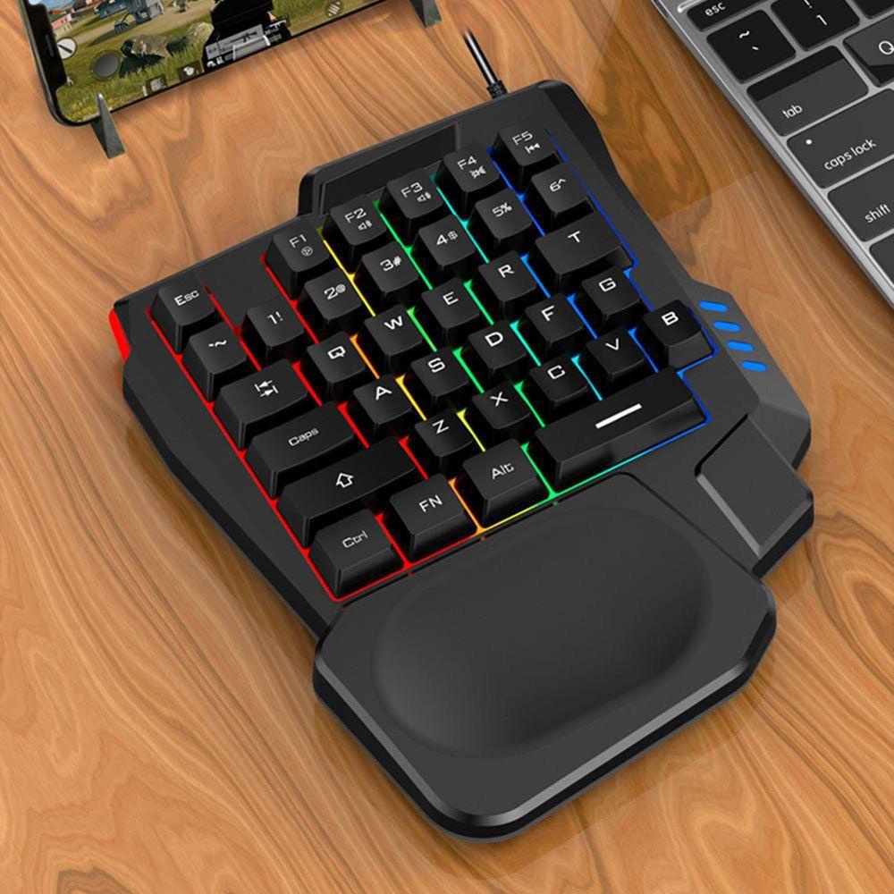 Bàn Phím Cơ Gaming Có Dây USB Màu Dạ Quang Cho PC Laptop