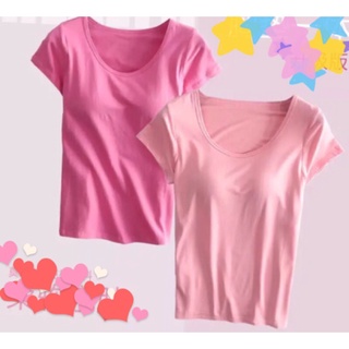 Áo phông nữ có lót bra size m-4XL( sẵn hàng một số size màu)