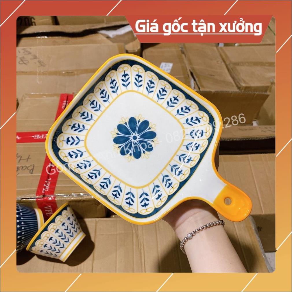 Giá Siêu Rẻ  Sét Bát Đĩa sứ Decor Chén Dĩa Sứ Dễ Thương Cute Cao Cấp  sét thổ cẩm 15 món xinh yêu H5