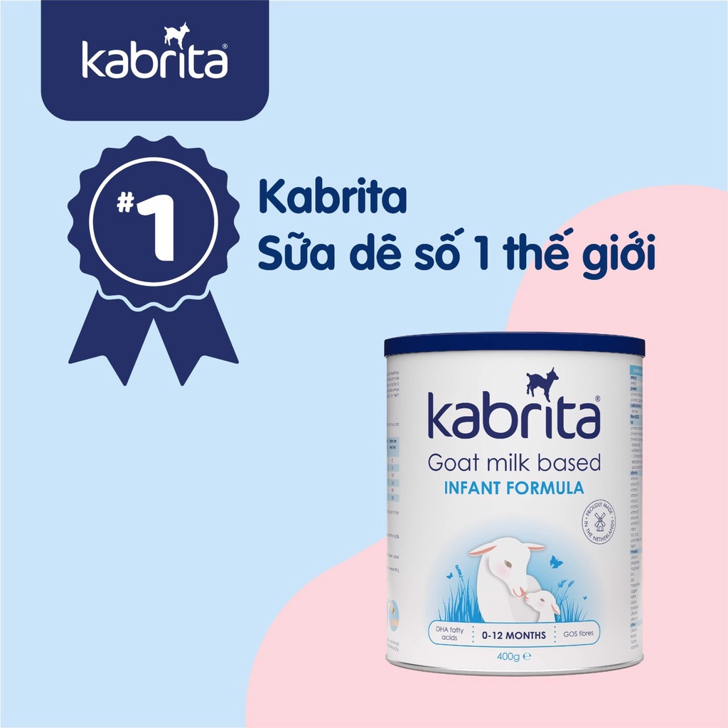 Sữa Dê Kabrita hàng nhập khẩu nguyên lon từ Hà Lan số 1,2,3  hộp 400g/800g