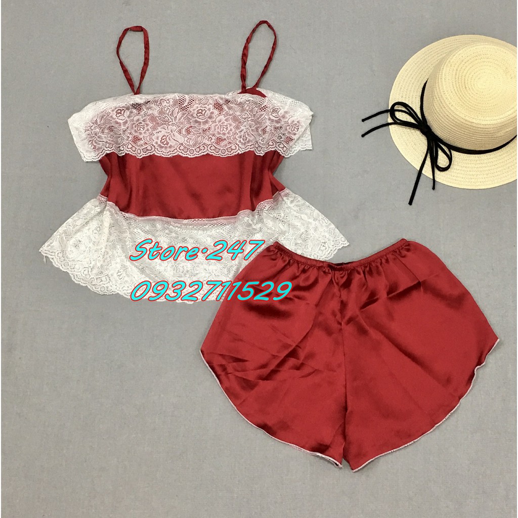 [Size 40-55kg] Bộ mặc nhà Phi satin siêu cưng mát mịn không nhăn thích hợp mặc ngủ mặc nhà bao đẹp. | BigBuy360 - bigbuy360.vn