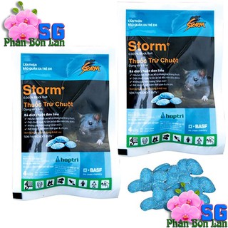 Gói 4 viên Thuốc diệt chuột Storm dạng viên nén - Diệt chuột cực mạnh, tiện lợi