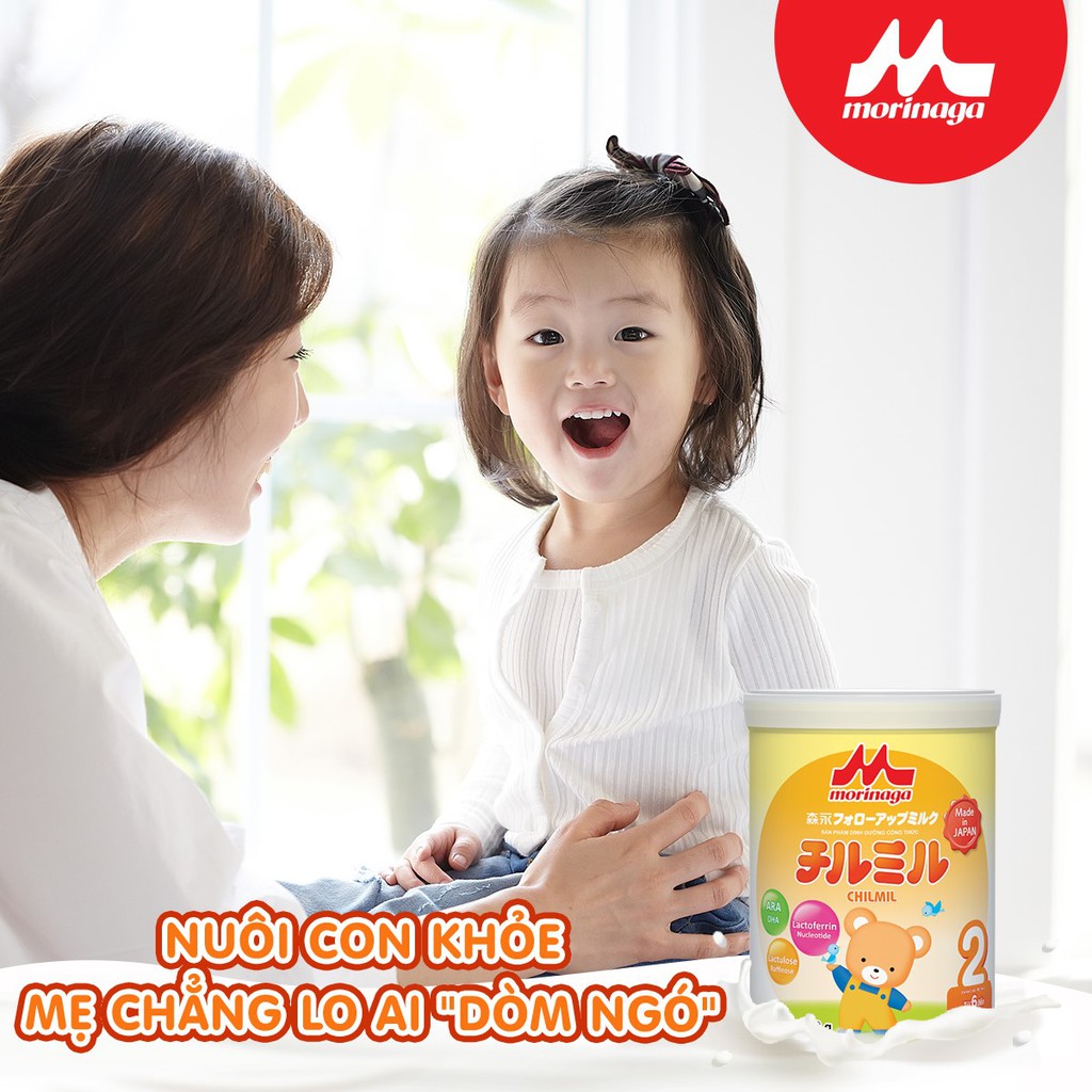 [MUA 1 TẶNG 1] Sữa Morinaga Số 2 Chilmil Nhật Bản 320g còn nguyên đai | Dành cho bé từ 6 - 36 tháng tuổi | HSD: năm 2022